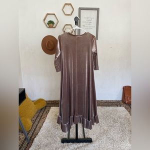 Velvet midi swing dress size small